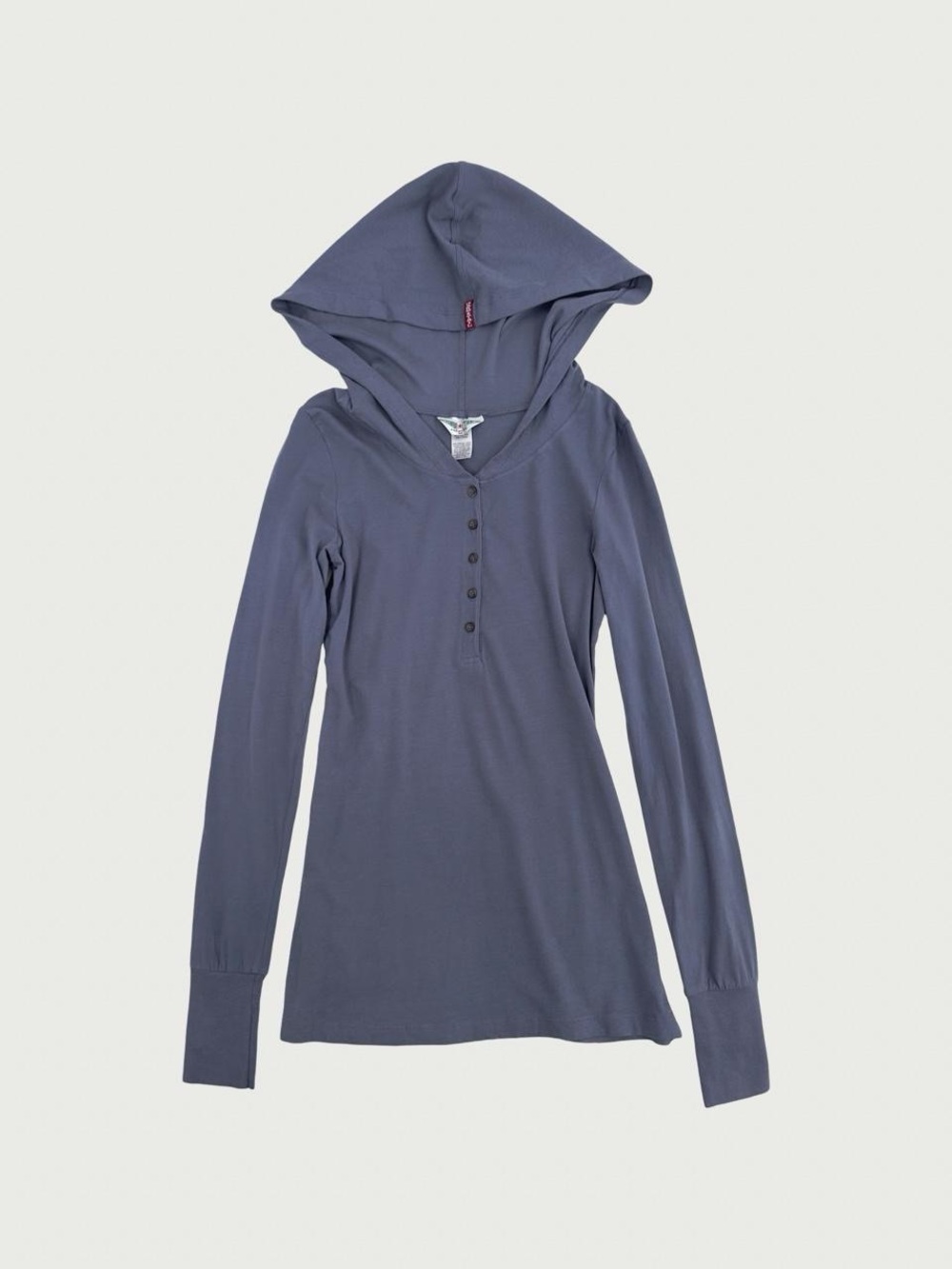 Hard Tail Hooded Henley Tunic Tee/Mini Dress